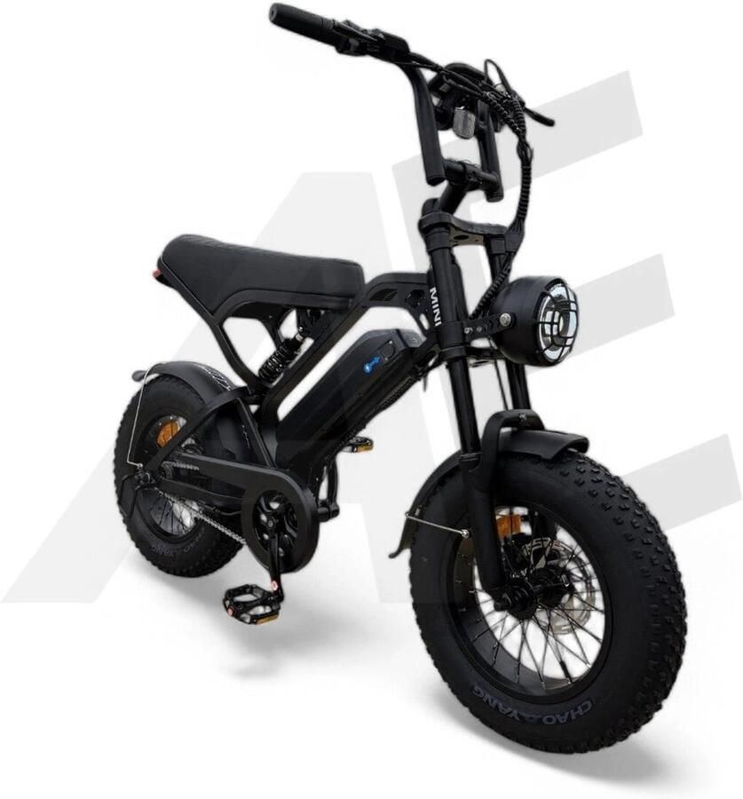 QmWheel V20 Mini Fatbike Kinderfatbike met Hydraulische Rem Zwart