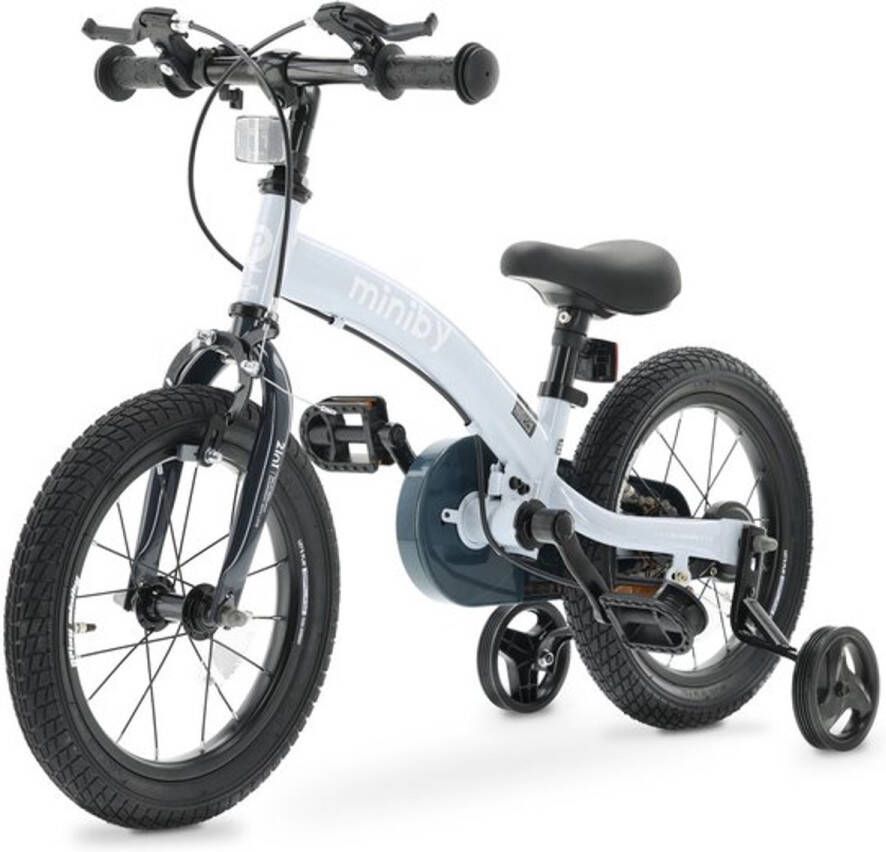 Qplay Miniby Kinderfiets 14 inch 3 in 1 loopfiets Blauw