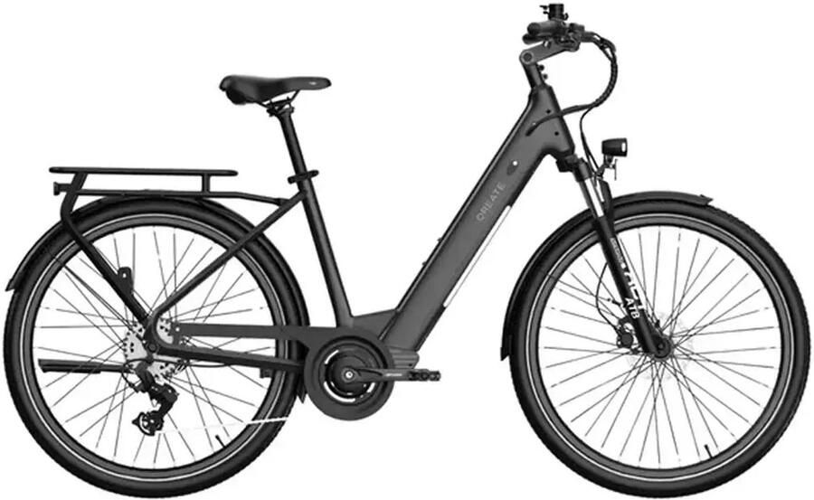 Qreate City Air Pro Elektrische Stadsfiets Zwart 27.5 inch Accu 540Wh (36V 15Ah) 250W (35Nm) Ananda Motor Shi o 7 Versnellingen Hydraulische Rem