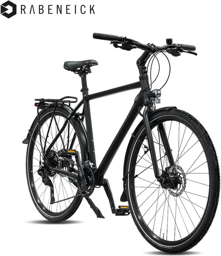 Rabeneick TS5 Lite 28 Inch Stadsfiets Lichtgewicht Fiets Shi o 9 Versnellingen Hydraulische Schijfrem 55 cm Frame Voor en Zwart - Foto 2