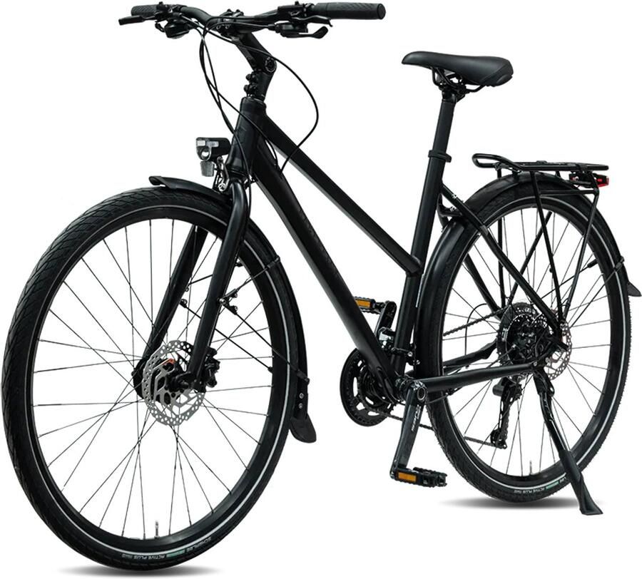 Rabeneick TS5 Lite 28 Inch Stadsfiets Lichtgewicht Fiets Shi o 9 Versnellingen Hydraulische Schijfrem 50 cm Frame Voor en Zwart - Foto 2