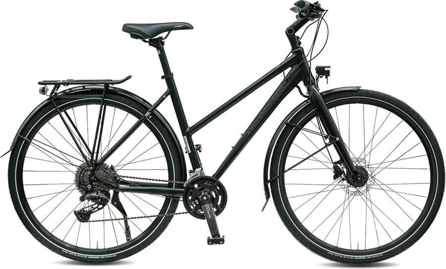Rabeneick TS5 Lite 28 Inch Stadsfiets Lichtgewicht Fiets Shi o 9 Versnellingen Schijfrem 50cm Frame Voor en Zwart