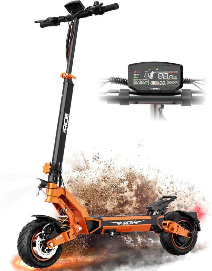 RCB D7 Elektrische Step Electric scooter |Opvouwbare E-step| 48V&20.8AH 25 km u 10 inch wielen & Dubbel Demping Met App &NFC& Nederlandse Handleiding