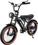 RCB Elektrische Fatbike Electric Off-Road Bike E-bike 250W Motor 20 Inch Zwart - Thumbnail 1