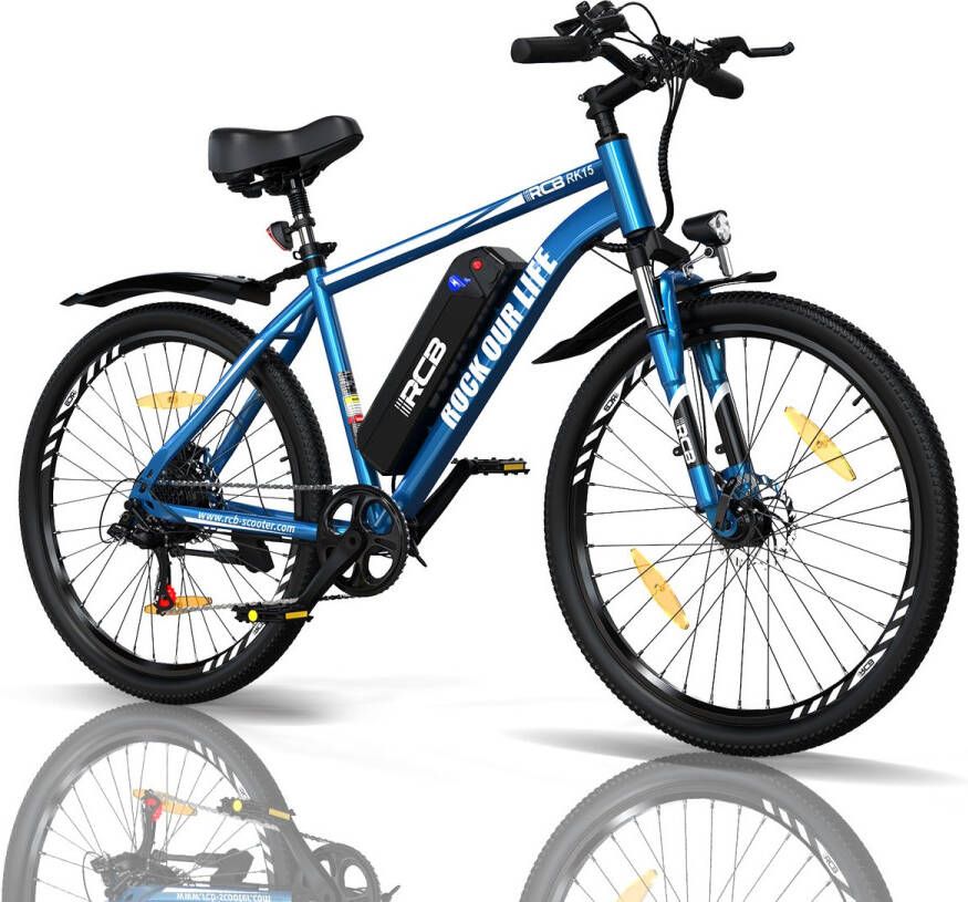 Hitway RCB 26 inch Elektrische fiets 7 versnellingen Elektrische fietsen met verwisselbare 36V&10.4AH accu 25 km u IP54 waterdicht Dubbele schijfrem ，City Commuter EBike zwart