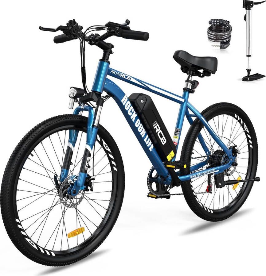 RCB Elektrische Fiets E-MTB 36V12AH verwijderbare Batterij 26 inch 250W motor Blauw