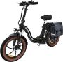 Hitway Elektrische Fiets Opvouwbare E-bike met fietstas 20 Inch Fatbike 11.2AH 7 Versnellingen - Thumbnail 2