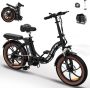 RCB Elektrische Fiets Opvouwbare E-bike met fietstas 20 Inch Fatbike 11.2AH 7 Versnellingen - Thumbnail 2