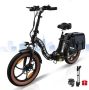 Hitway Elektrische Fiets Opvouwbare E-bike met fietstas 20 Inch Fatbike 11.2AH 7 Versnellingen - Thumbnail 1