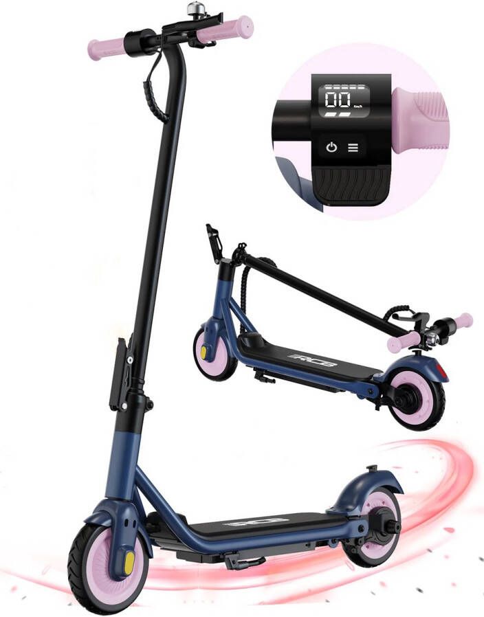 RCB Elektrische Step Kinderen 150W Kinderstep Inklapbaar 6-10-15km u Roze