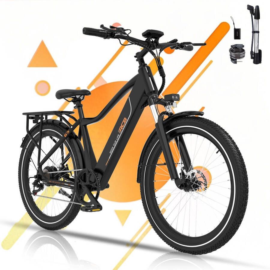 RCB G5 Elektrische Fiets 27.5 Inch 250W 36V 10.4Ah -7 versnellingen- met App en NFC Zwart