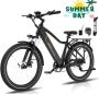 RCB G5 Elektrische Fiets Lichtgewicht Aluminium Frame 250W Motor 36V 10.4Ah Verwijderbare Batterij 7 Versnellingen Met App NFC & LCD Display Comfortabel & Roestvrij Voor en Actieradius 70km Zwart - Thumbnail 2