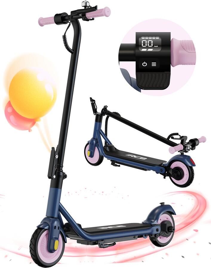 RCB Elektrische Step Kinderen 150W Kinderstep Inklapbaar 6-10-15km u Roze - Foto 3