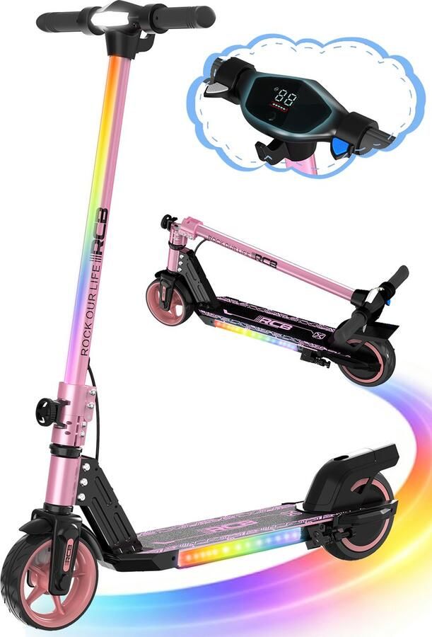 RCB Elektrische Step Kinderen 6.5 inch- Verlichting 130W 5 10 15 km u - Foto 4