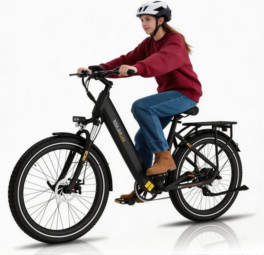 RCB G6 Elektrische Fiets dames 27.5 Inch 250W 36V 13Ah -7 versnellingen- met App en NFC Zwart