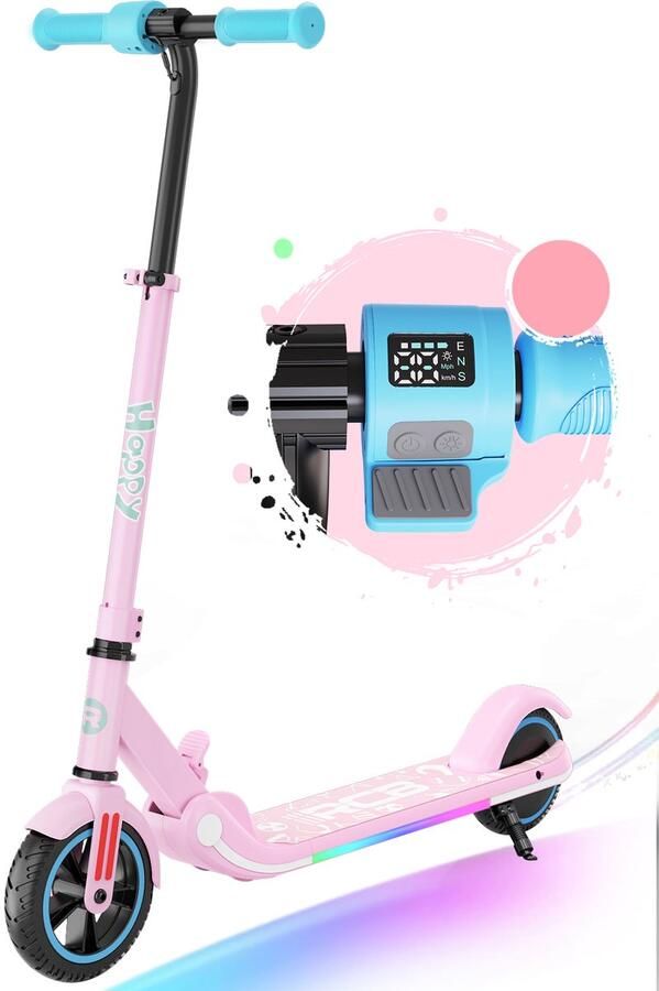RCB Elektrische Step Kinderen 150W Kinderstep Inklapbaar 6-10-15km u Roze