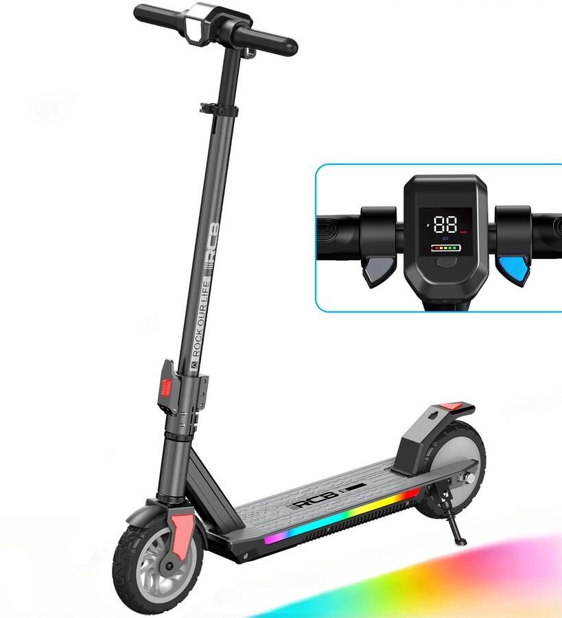 RCB R12Pro Elektrische Step Kinderen Kinderstep 220W Max 18km u-zwart