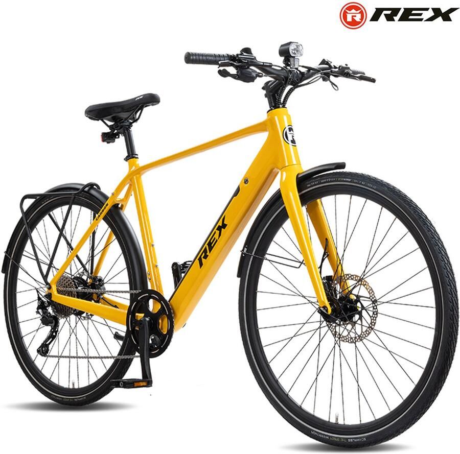 Rex 16 5 kg Lichtgewicht Carbon Frame Carbon E-Bike 28 Inch Elektrische Stadsfiets elektrische fiets en Shi o Deore-aandrijving met 10 versnellingen Hydraulische Shi o MT200-schijfrem