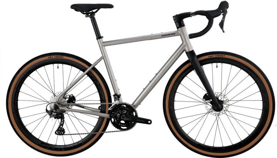 Rinos Atlas1.0 Titanium Gravelfiets Gravel Bike Shi o GRX400 20 versnellingen- hydraulische schijfrem lichtgewicht allround fiets voor elk terrein 54