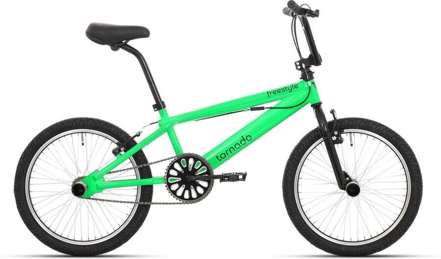 Royal Bugatti Freestyle BMX fiets 20 inch neon Groen met zwarte banden
