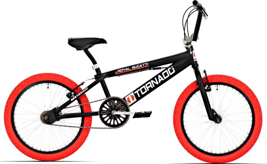 Royal Bugatti Freestyle BMX Kinderfiets Unisex 20 inch Mat Zwart