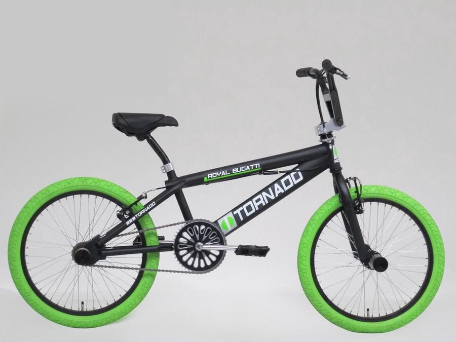 Royal Bugatti Freestyle BMX Kinderfiets Unisex 20 inch Zwart Groen