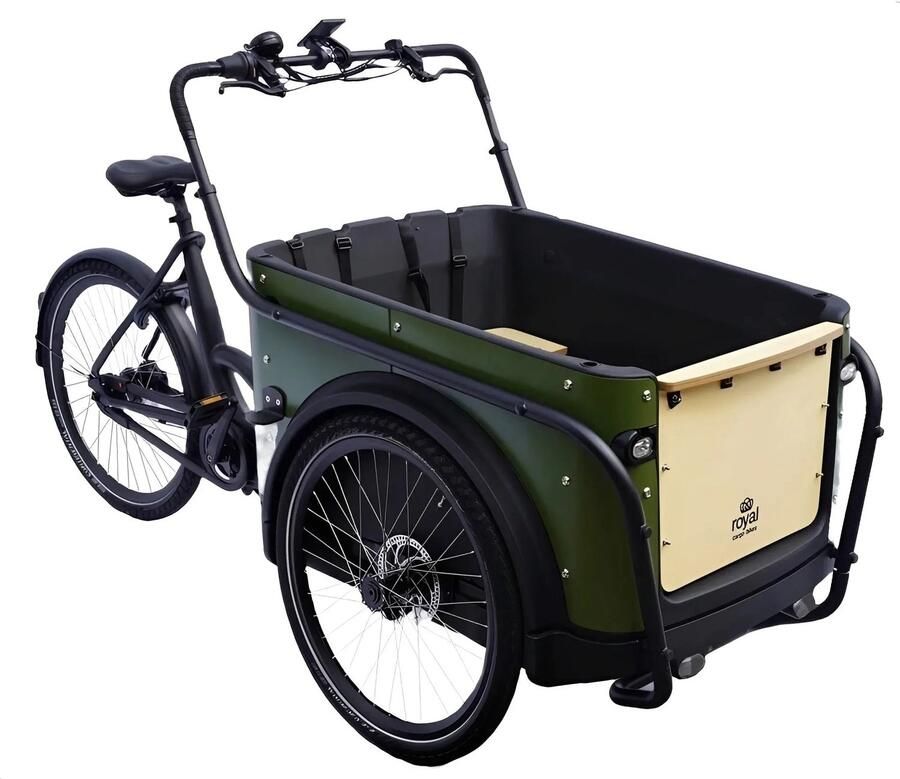 Royal Cargo Bike 3W Premium – Elektrische Bakfiets Groen – 504Wh