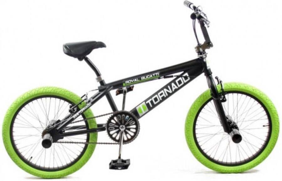 Selle Royal Freestyle BMX 20 Royal-Bugatti mat zwart met groene banden - Foto 1