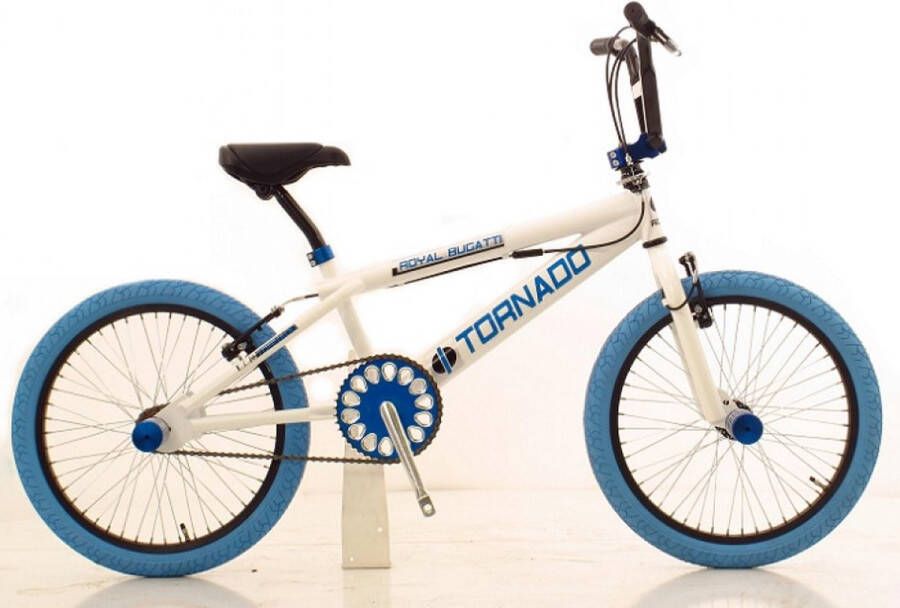 Royal Freestyle BMX 20"" Bugatti wit met blauwe banden
