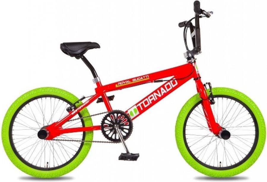 Royal Freestyle BMX 20 -Bugatti rood met groene banden