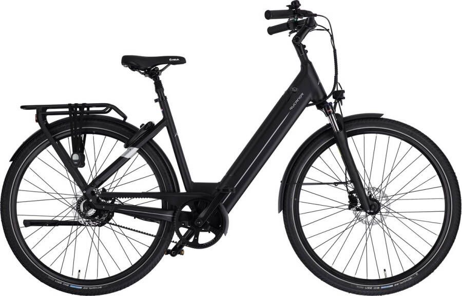 Rucanor Urban Plus Elektrische Fiets E-bike 28 Inch 49 cm Achterwielmotor Trapkrachtsensor Hydraulische Schijfremmen Matzwart