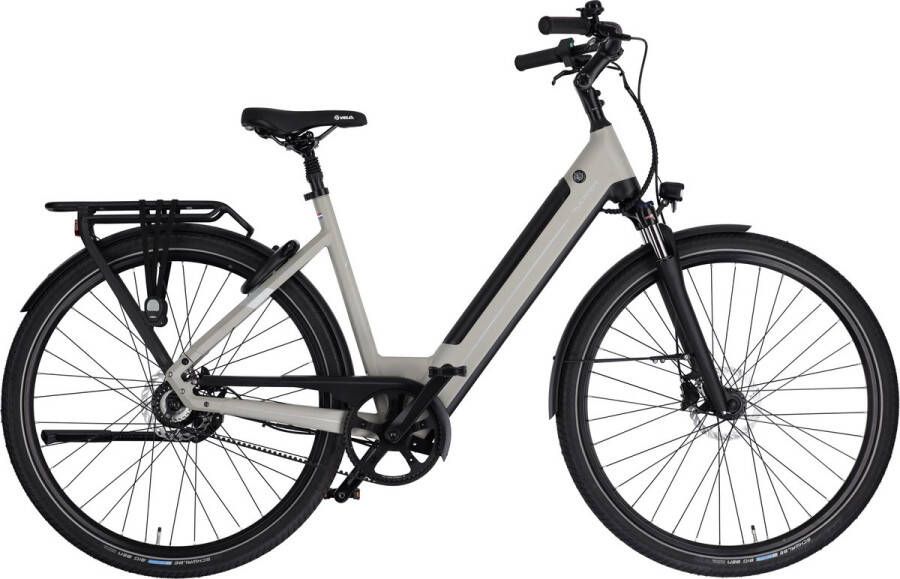 Rucanor Urban Plus Elektrische Fiets E-bike 28 Inch 53 cm Achterwielmotor Trapkrachtsensor Hydraulische Schijfremmen Grijsbruin