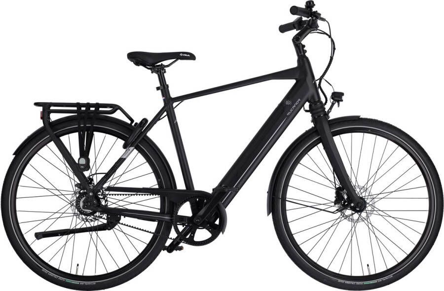 Rucanor Urban Plus Elektrische Fiets Heren E-bike 28 Inch 53 cm Achterwielmotor Trapkrachtsensor Hydraulische Schijfremmen Matzwart