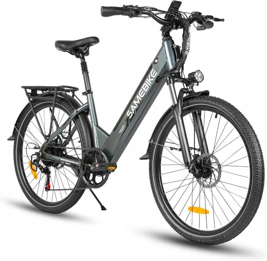 Sameb ike RSA01Pro-T 26'' Elektrische Fiets – 36V 15Ah 90km Bereik 250W Motor 7-Speed Shi o Dubbel Geveerd – Grijs