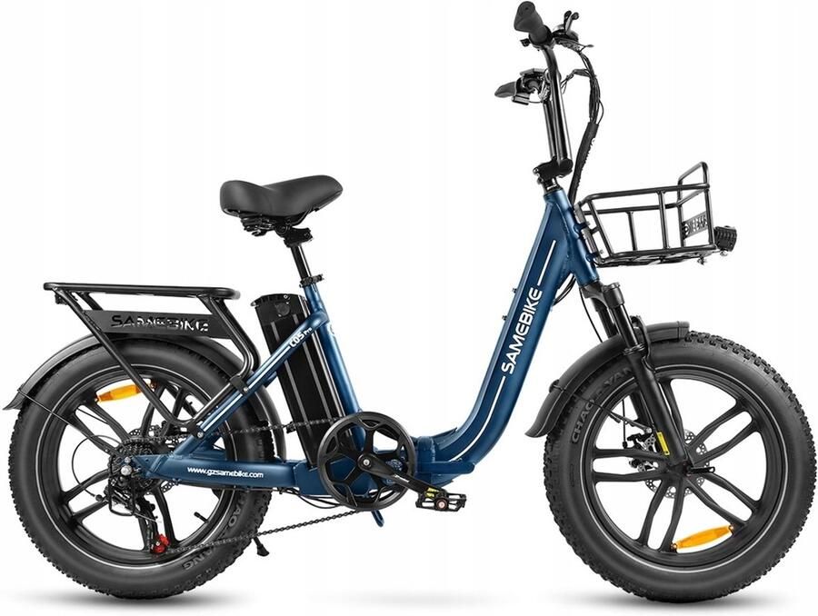 Samebike C05 Pro Elektrische Fiets – 20 Opvouwbaar 250W Motor 36V 13Ah Accu 70km Bereik 7-Speed Shi o – Donkerblauw