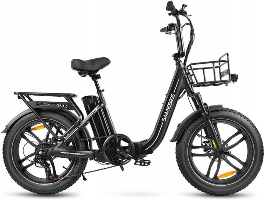 Samebike C05 Pro Elektrische Fiets – 20 Opvouwbaar 250W Motor 36V 13Ah Accu 70km Bereik 7-Speed Shi o – Zwart