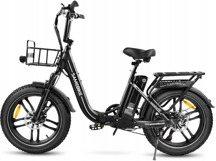 Samebike C05 Pro Elektrische Fiets – 20 Opvouwbaar 250W Motor 36V 13Ah Accu 70km Bereik 7-Speed Shi o – Zwart