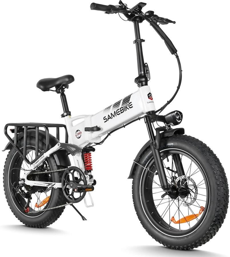Samebike RS-A02 Pro Elektrische Fatbike – 48V 15Ah – 20*4 Inch Banden – 110KM Bereik – Opvouwbaar – Mechanische Schijfrem –Witit