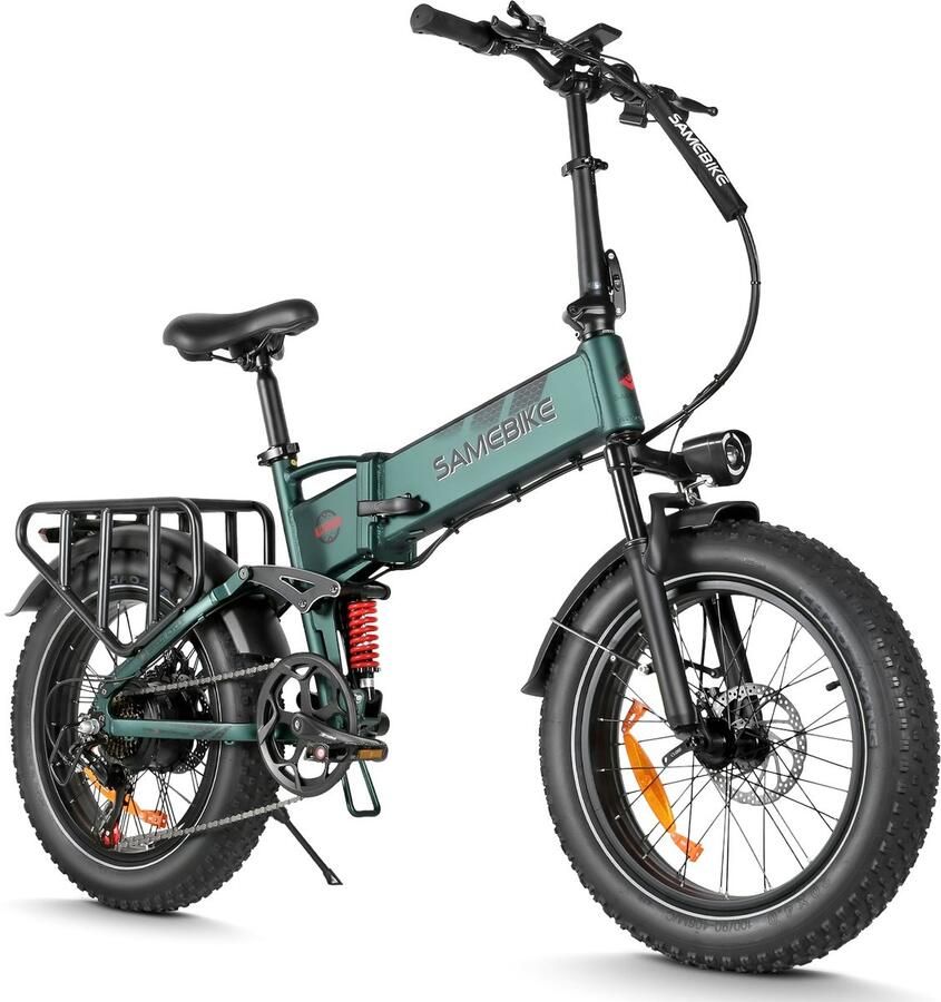 Samebike RS-A02 Pro Elektrische Fatbike – 48V 15Ah – 20*4 Inch Banden – 110KM Bereik – Opvouwbaar – Mechanische Schijfrem –Groen