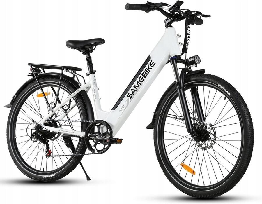 Samebike RSA01Pro-T 26'' Elektrische Fiets – 36V 15Ah 90km Bereik 250W Motor 7-Speed Shi o Dubbel Geveerd Wit