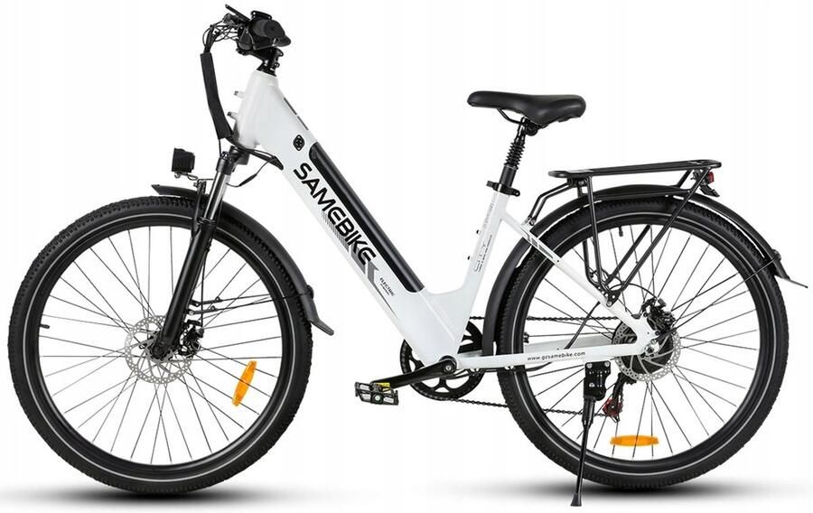 Samebike RSA01Pro-T 26'' Elektrische Fiets – 36V 15Ah 90km Bereik 250W Motor 7-Speed Shi o Dubbel Geveerd Wit