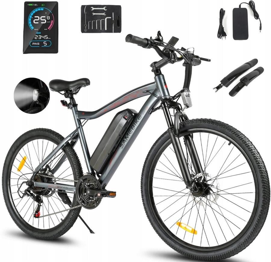Samebike SY26-II Klassieke E-Mountainbike – 36V 13Ah 90 km Actieradius 21-Speed Shi o 26 Banden Vering Schijfrem – Aluminium Sportframe