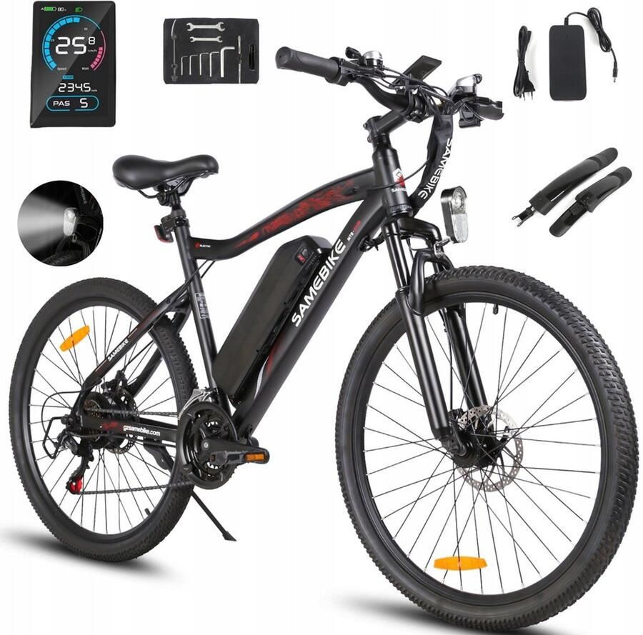 Samebike SY26-II Klassieke E-Mountainbike – 36V 13Ah 90 km Actieradius 21-Speed Shi o 26 Banden Vering Schijfrem – Aluminium Sportframe