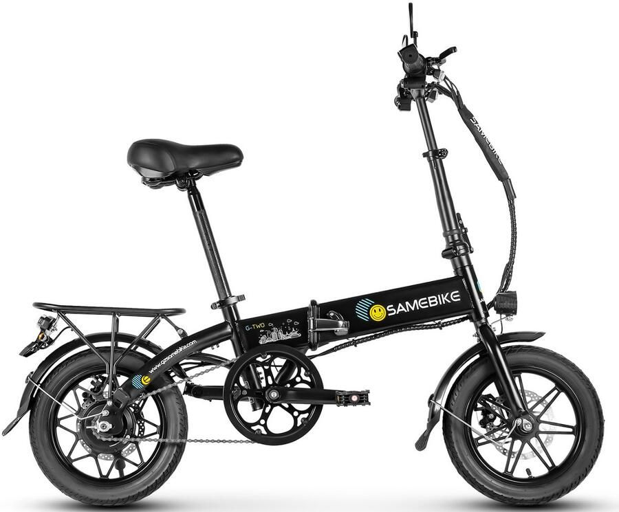 Samebike YINYU14 Elektrische fiets – vouwfiets – Topsnelheid 25 km u – 250W motor – Actieradius 20-30 km – Zwart