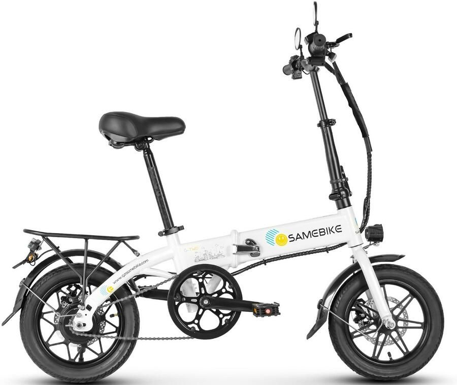 Samebike YINYU14 Elektrische fiets – vouwfiets – Topsnelheid 25 km u – 250W motor – Actieradius 20-30 km – Wit