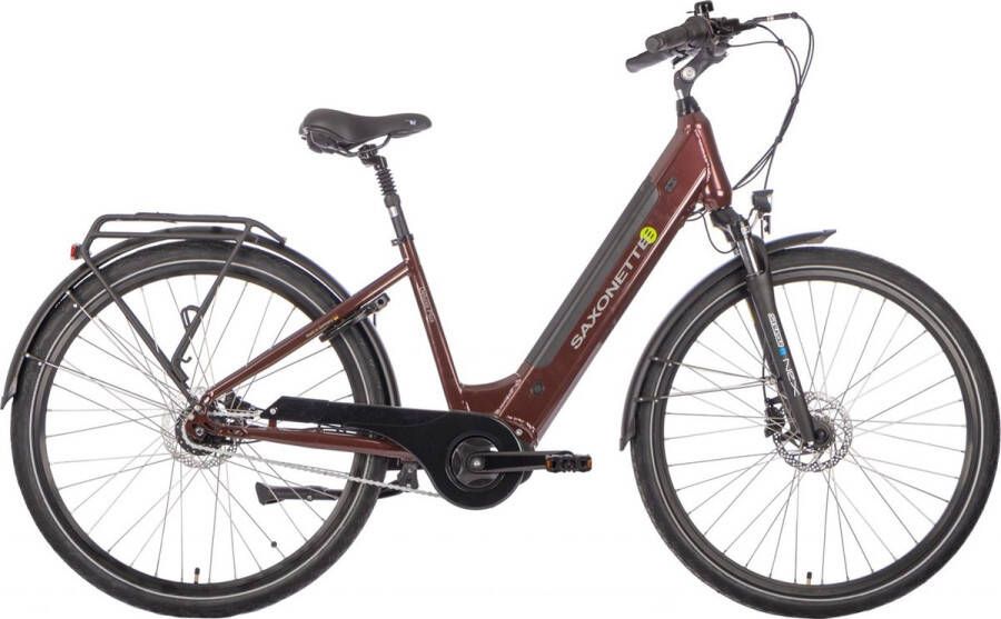 Saxonette Elektrische damesfiets Deluxe Plus middenmotor Nxs 7 50 cm rood