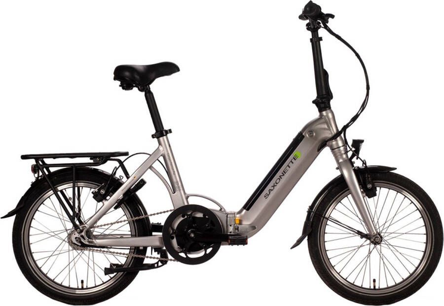 Saxonette Elektrische vouwfiets Compact Premium Plus middenmotor Nxs 7 zilver