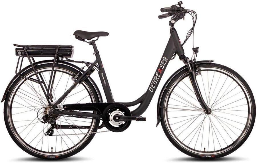Saxonette Degreaser elektrische fiets dames ebike 50 cm 10.4 Ah 7sp zwart