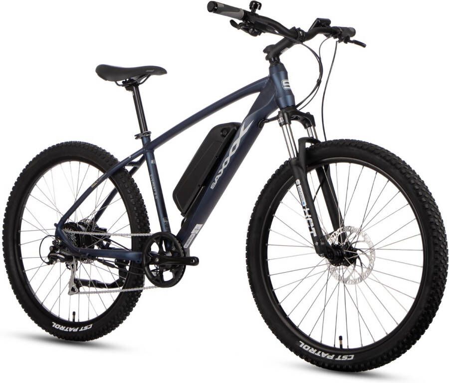 Saxxx Elektrische Fiets Everest- 374Wh Verwijderbare Accu 90 km Actieradius 27.5 Inch Wielen Shi o 7 Versnellingen Hydraulische Schijfrem Achterwielmotor 250W Aluminium Frame Elektrische Mountainbike