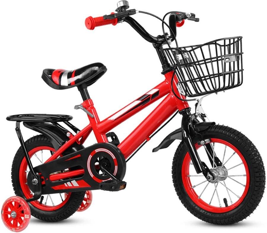 Selectify Kinderfiets 14 16 inch – & – Verstelbaar – Met Afneembare d – Voor Peuters 2-7 jaar